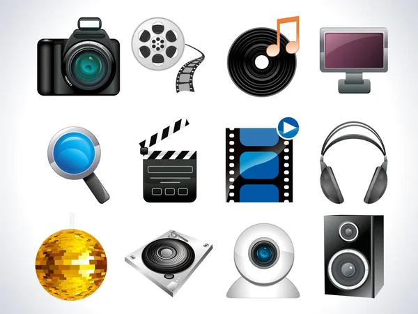 Sinema Icons set, vektör çizim