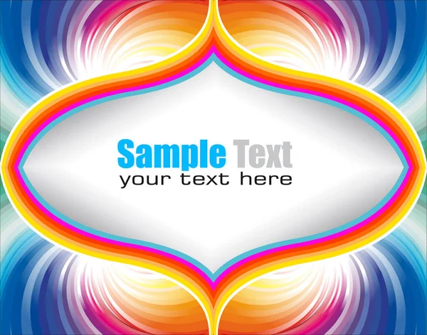 Abstract Colorful Rainbow Background Sample Text — Stock Vector