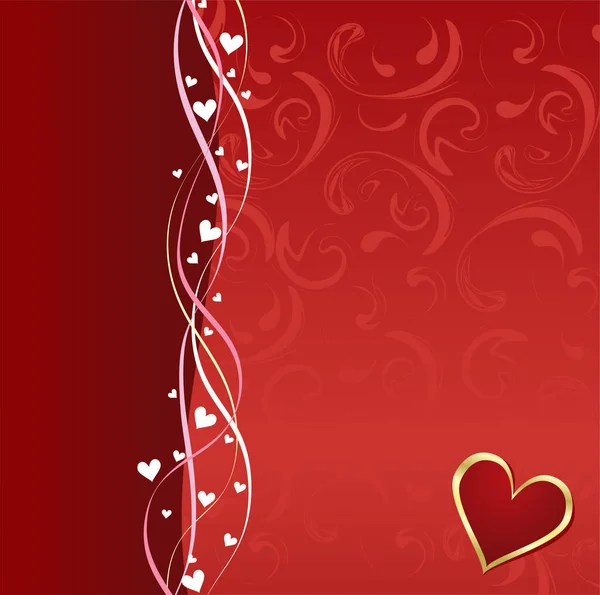 Открытка Дню Святого Валентина Сердцем — стоковый вектор