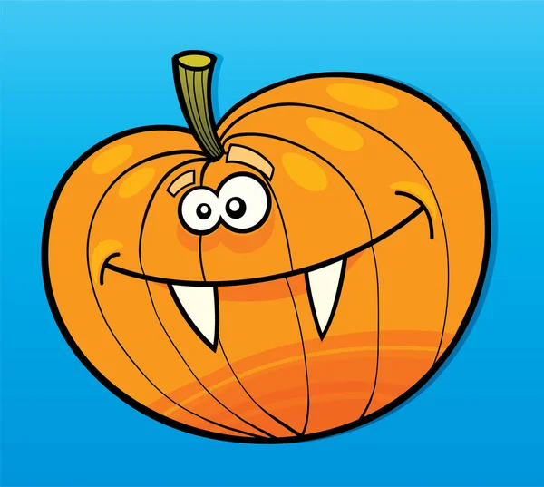 Happy Pumpkin Face Vector Illustration — Stock Vector