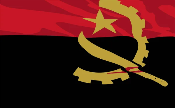 Bandeira Angola Formato Vetorial — Vetor de Stock