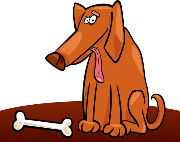 Απεικόνιση Ενός Χαριτωμένου Σκύλου Οστά — Διανυσματικό Αρχείο