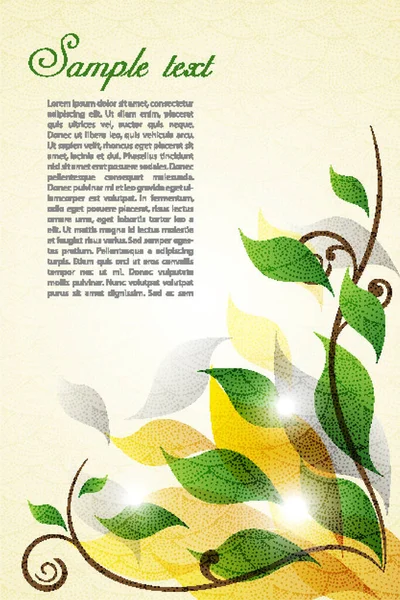 Fondo Vectorial Con Adorno Floral Texto — Archivo Imágenes Vectoriales