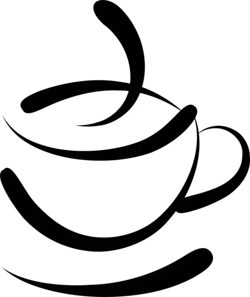 Kahve Fincanı Simgesi Vektör Illüstrasyonu — Stok Vektör