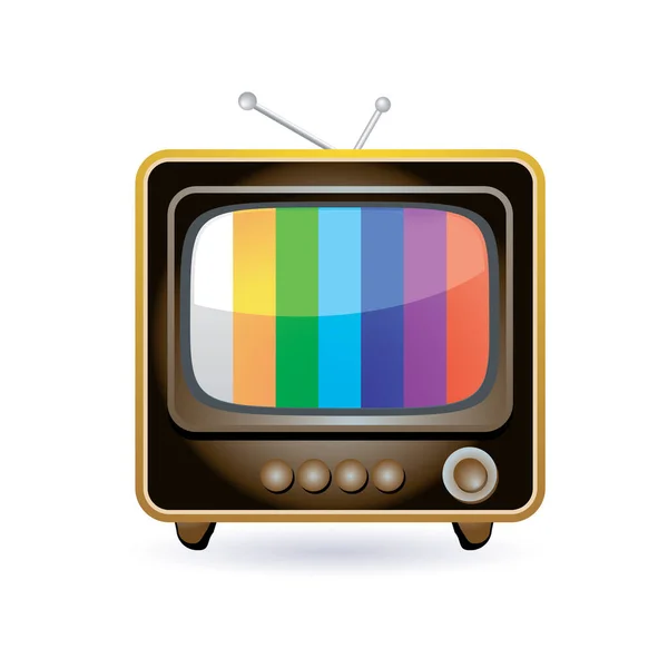 Televisore Con Pulsanti Colorati — Vettoriale Stock