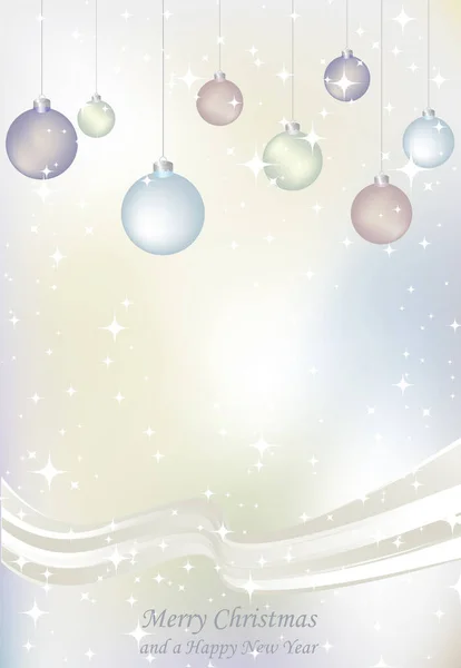 Abstract Background Christmas Balls — Stock Vector