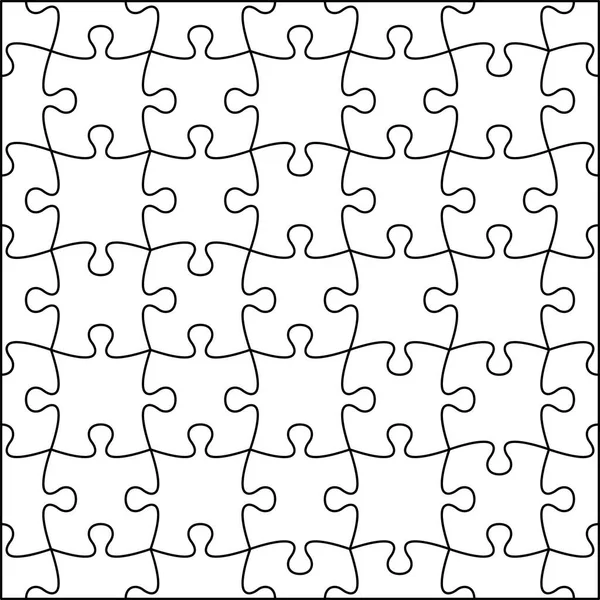 Illustrazione Vettoriale Puzzle Bianco Sfondo Nero — Vettoriale Stock