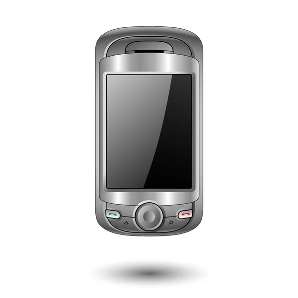 Modernes Mobiltelefon Isoliert Auf Weißem Hintergrund — Stockvektor