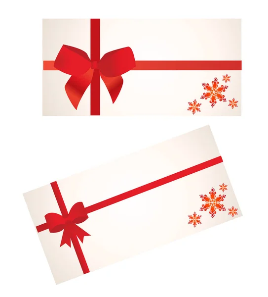 Vector Set Christmas Gift Boxes Ribbons — Stock Vector