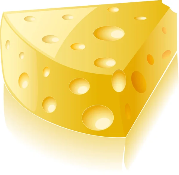 Vector Illustration Cheese — Stock Vector