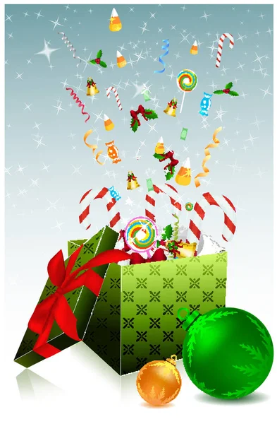 Christmas Gift Balls Modern Vector Illustration — Stock Vector