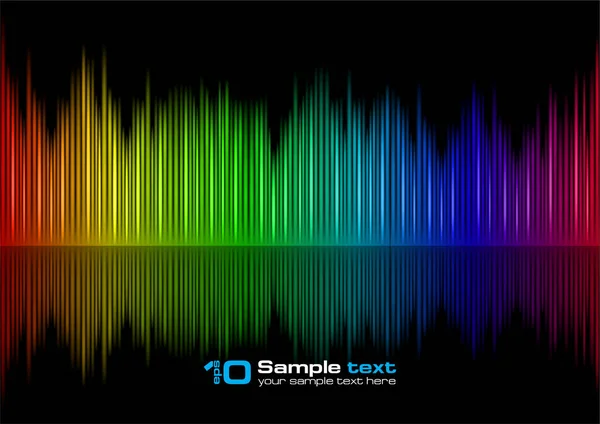 Barevné Zvukové Vlnění Vektorové Pozadí — Stockový vektor