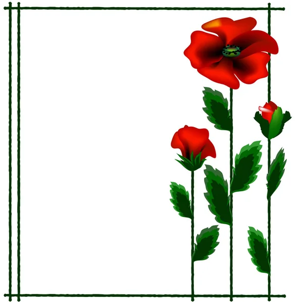 Gyönyörű Dekoratív Háttér Virágok Virágos Elemek — Stock Vector