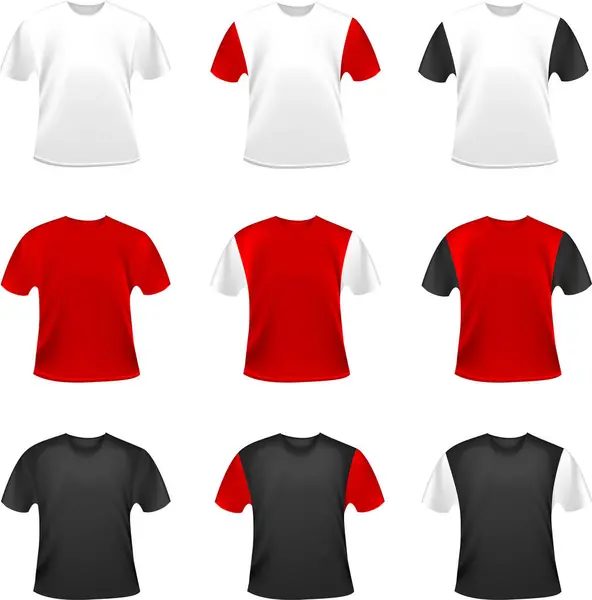 Camisas Conjunto Ilustração Vetorial — Vetor de Stock