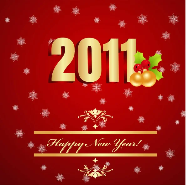 Feliz Año Nuevo 2011 Fondo — Archivo Imágenes Vectoriales