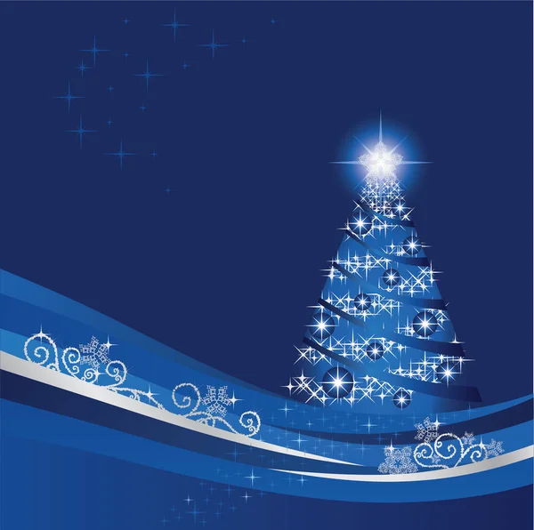 Christmas Tree Background Vector Illustration — Stock Vector