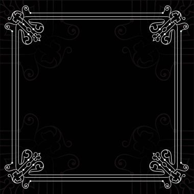 Çiçek elementli vektör vintage çerçeve. Tebrik kartı için tasarım.