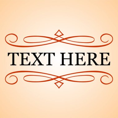 Metinli vektör vintage süsü