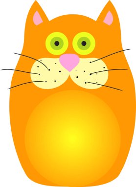 Kocaman gözleri olan sevimli bir kedi.