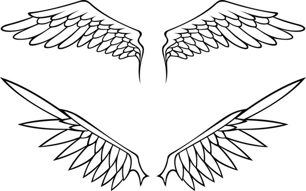 Φτερά Αγγέλου Σύγχρονη Διανυσματική Απεικόνιση — Διανυσματικό Αρχείο