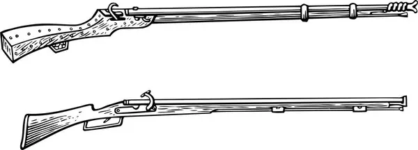 Zwei Waffen Vektor Illustration — Stockvektor