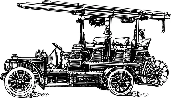 Векторный Рисунок Винтажного Автомобиля — стоковый вектор