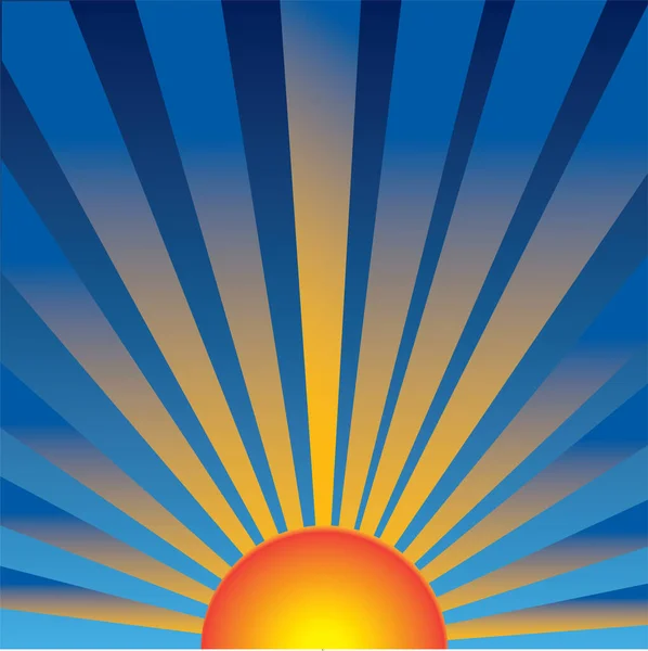 Sol Con Rayos Fondo Abstracto Colorido — Archivo Imágenes Vectoriales