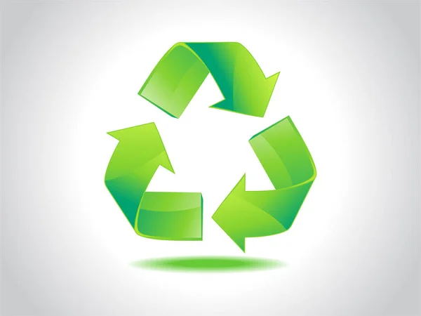 Vektor Grünes Recycling Symbol — Stockvektor