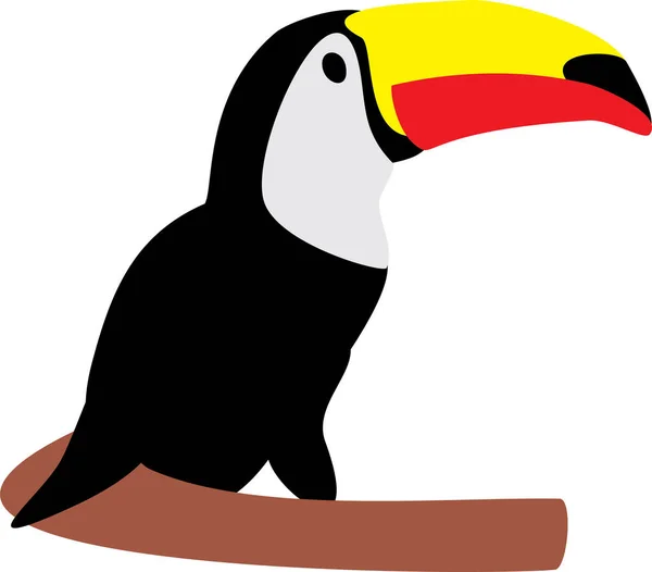 Cartoon Toucan Bird White Background — ストックベクタ