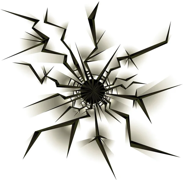 Krossat Glas Vit Bakgrund — Stock vektor