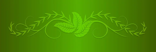 Зеленые Листья Зеленом Фоне — стоковый вектор