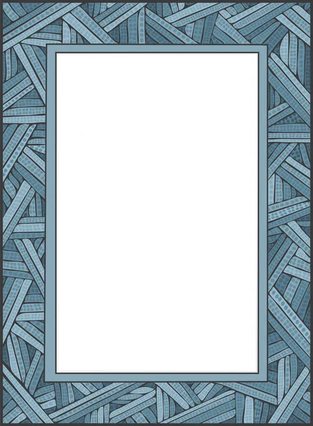 带有画框的蓝色木制框架 — 图库矢量图片