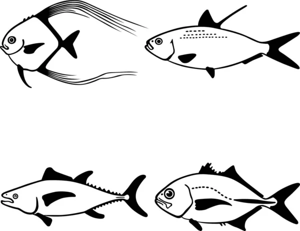 矢量图的鱼图标 — 图库矢量图片