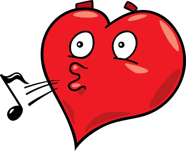 Κόκκινη Καρδιά Χαρακτήρα Κινουμένων Σχεδίων Διάνυσμα Απλό Σχεδιασμό — Διανυσματικό Αρχείο