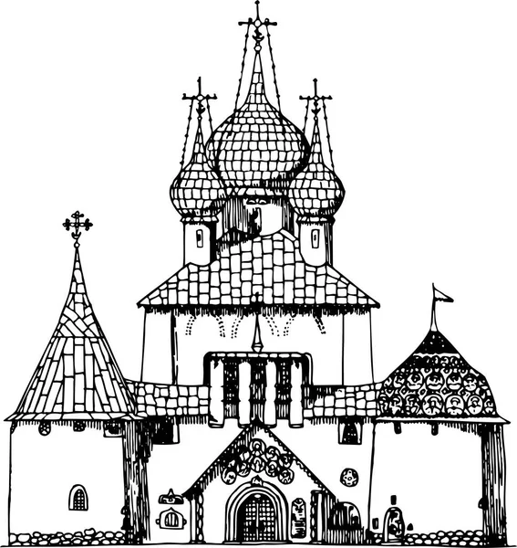 Церковь Старом Городе — стоковый вектор