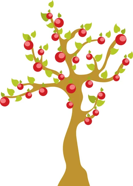 Векторное Красное Вишневое Дерево — стоковый вектор