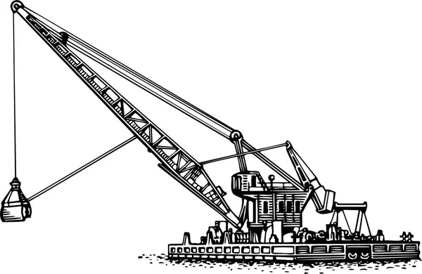 Vector Illustration Crane — Stock Vector