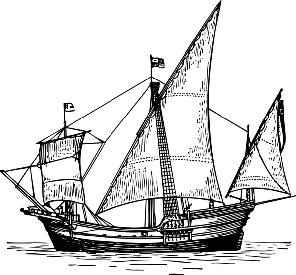 Sejlbåd Hvid Baggrund – Stock-vektor