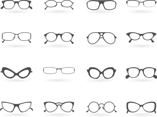 異なるベクトル メガネのセット — ストックベクタ