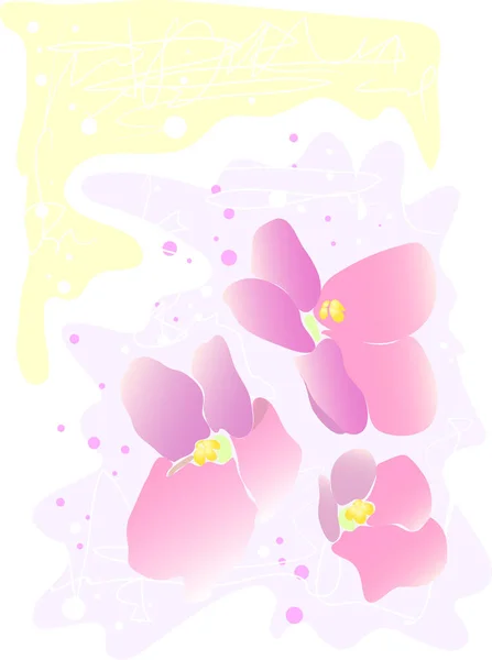 Mooie Decoratieve Achtergrond Met Bloemen Elementen Vector Illustratie — Stockvector