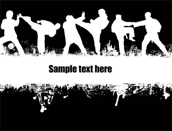 grunge tarzında insanların vektör silueti.