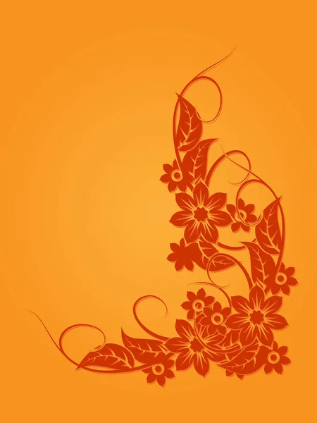 具有花卉元素的漂亮装饰背景 矢量插图 — 图库矢量图片