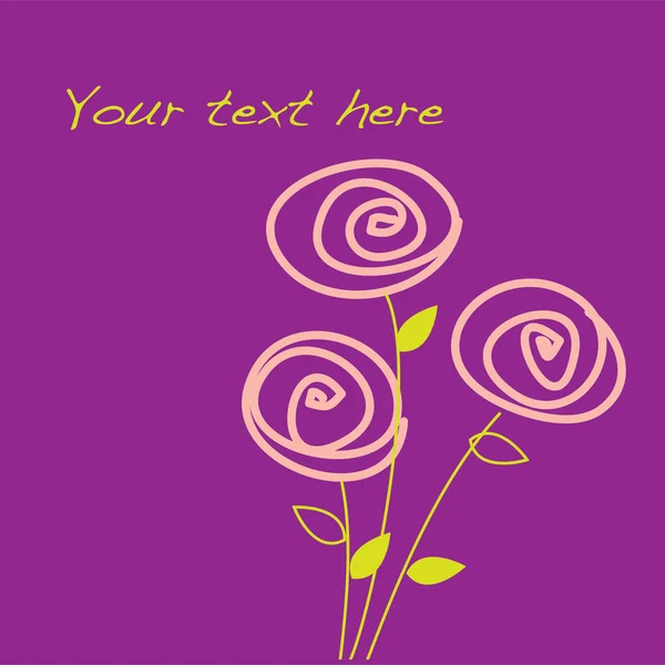 矢量花卉背景与你的文字的位置 — 图库矢量图片
