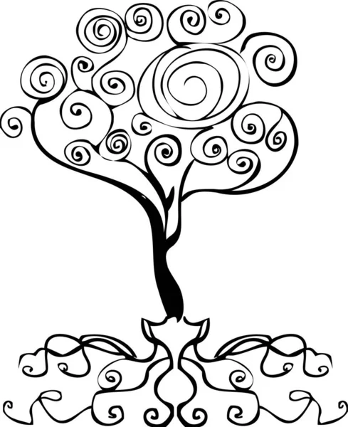 Arbore Abstract Ilustrație Vectorială — Vector de stoc