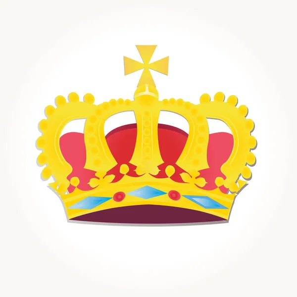 Icono Corona Dorada Ilustración Vectorial — Archivo Imágenes Vectoriales