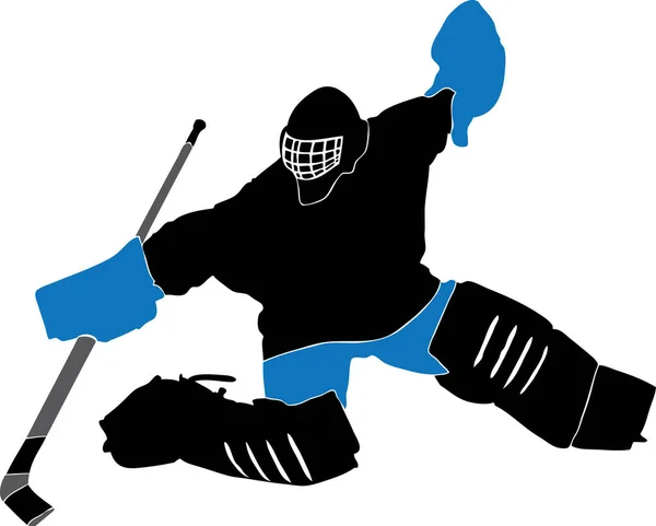 Jugador Hockey Silueta Vector — Archivo Imágenes Vectoriales