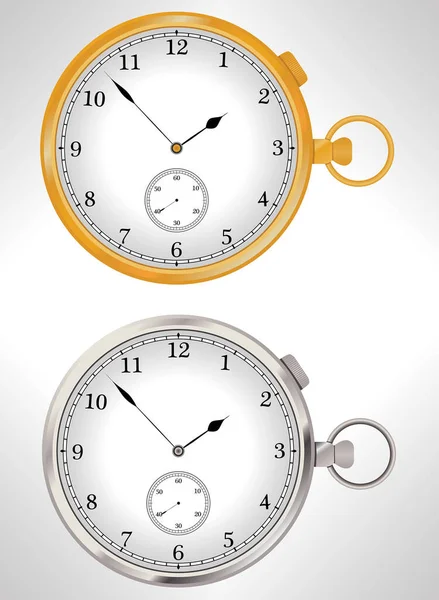 Vectorrealistisch Horloge Illustratie — Stockvector