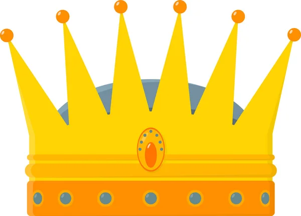 Vektor Illustration Der Krone Auf Weißem Hintergrund — Stockvektor