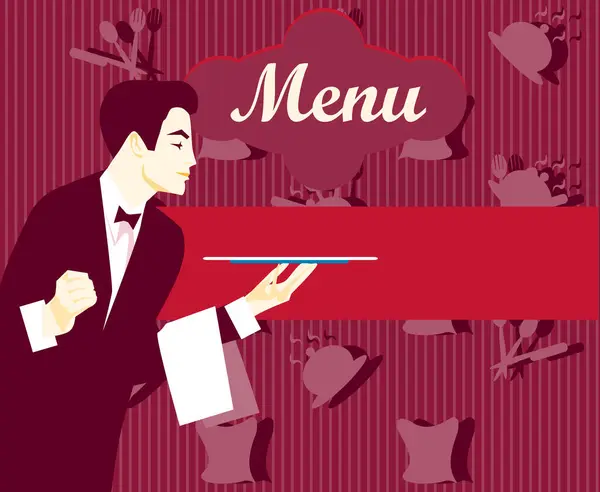 餐厅菜单设计 矢量插图 — 图库矢量图片