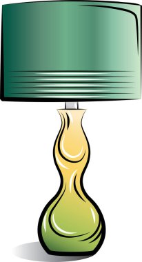 bir lamba beyaz zemin üzerinde gösterimi